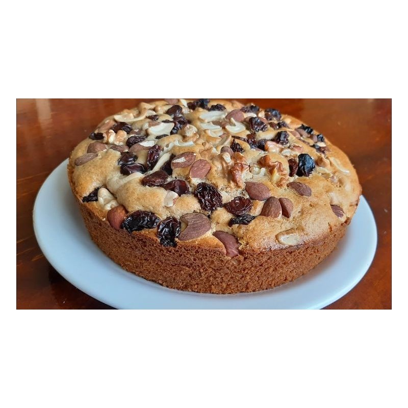Bizcochuelo integral con frutos secos